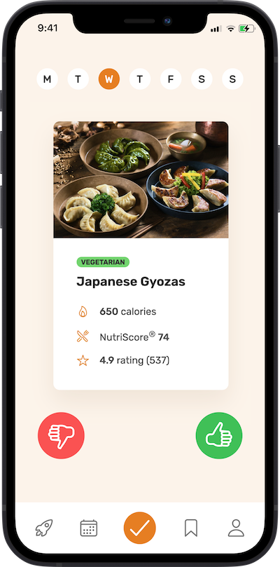 iPhone app
            meal approving plan